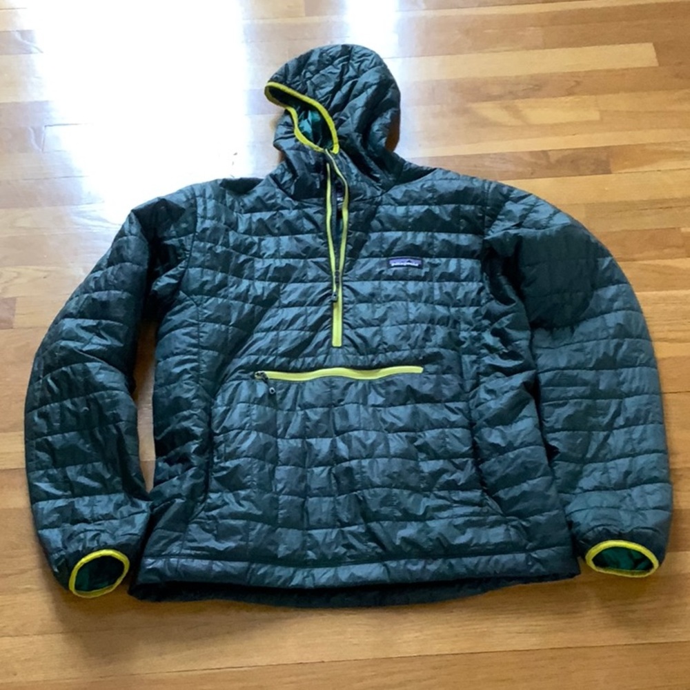 Mens Patagonia nano puff zip pullover hoody
